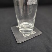 Laser Engraved Logo Square Slate Coasters (Bulk Pricing Available - See Chart)