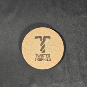 Laser Engraved Logo Cork Coaster