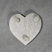 Laser Engraved Logo Heart Shaped Slate Coasters